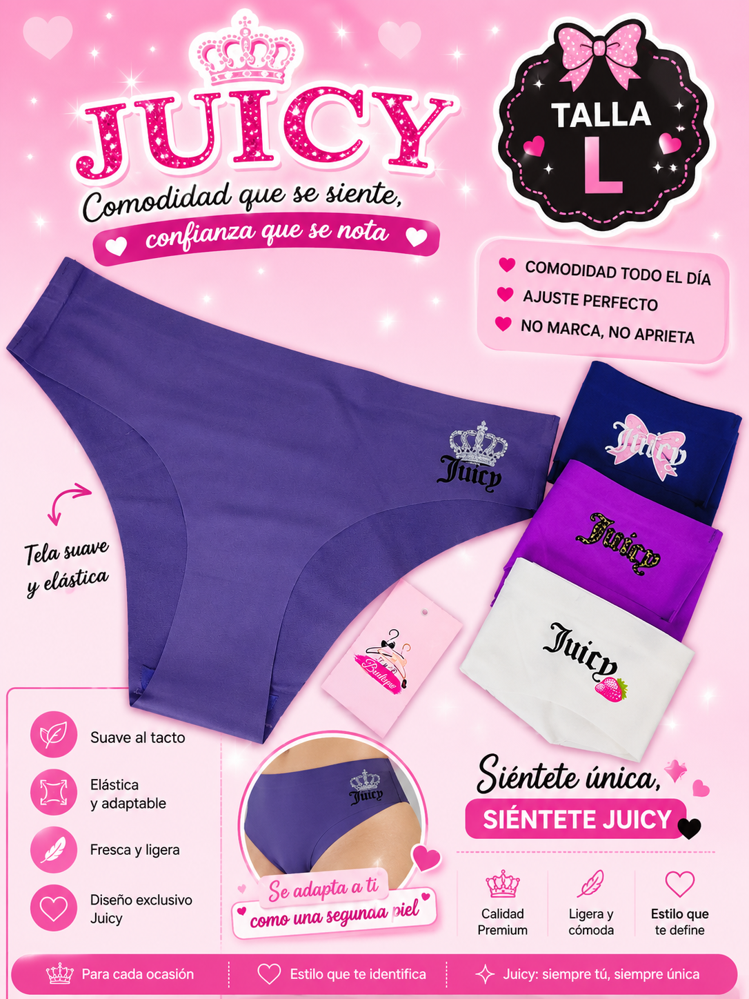 Bikini sin costuras JUICY 👑💕