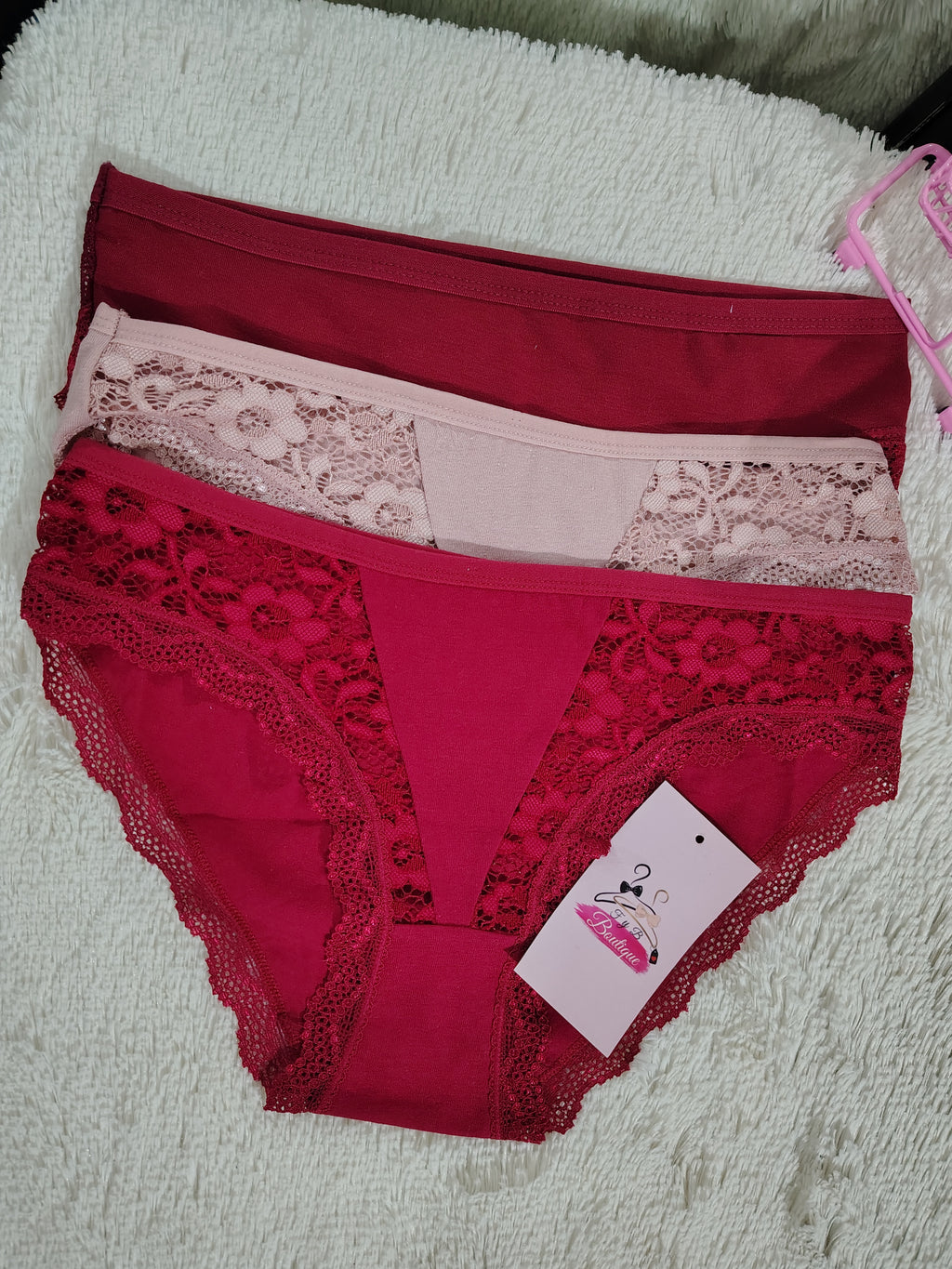 Set de 3 Panties con encaje ✨❤️