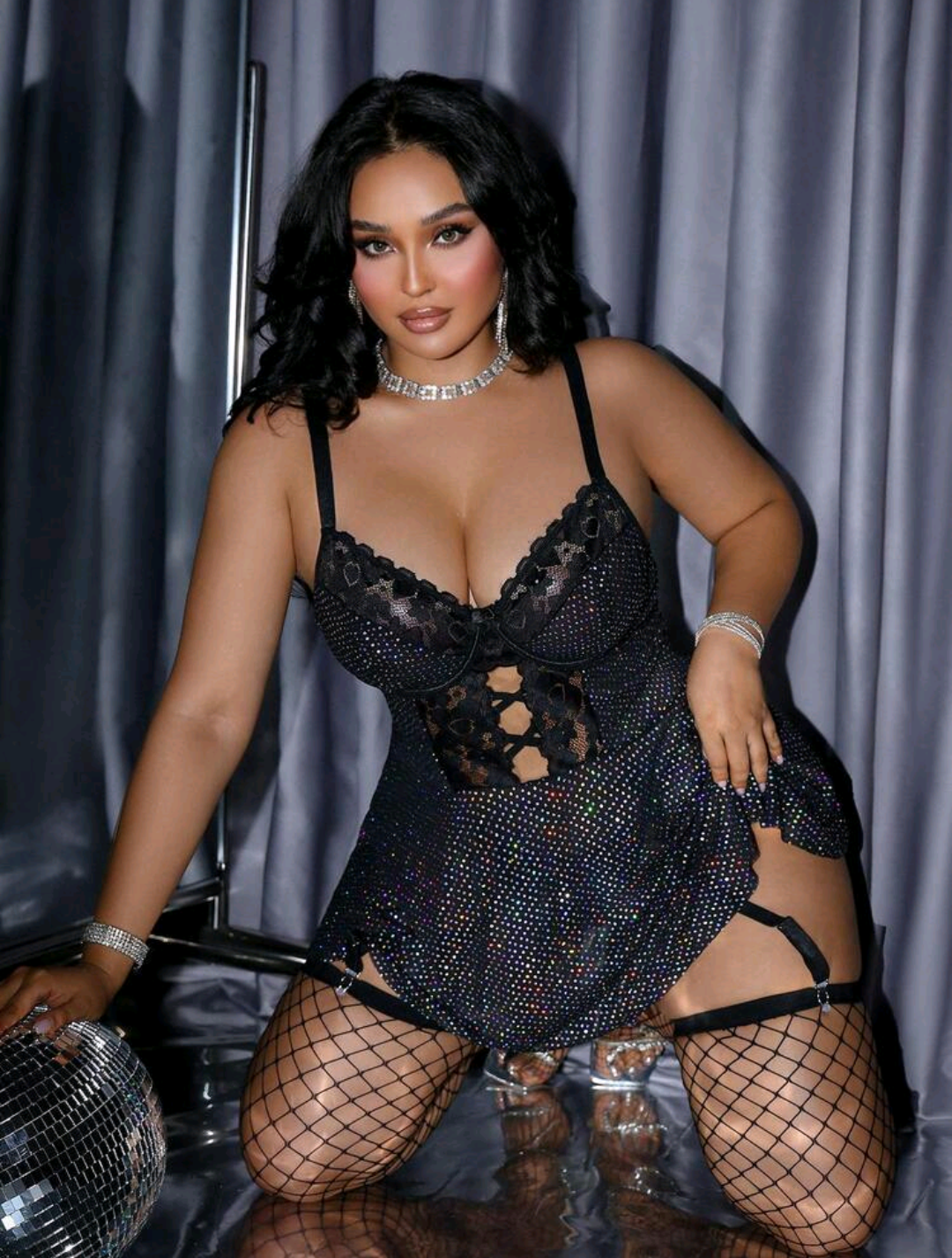 Lencería | Babydoll Glitter Curvy🔥✨