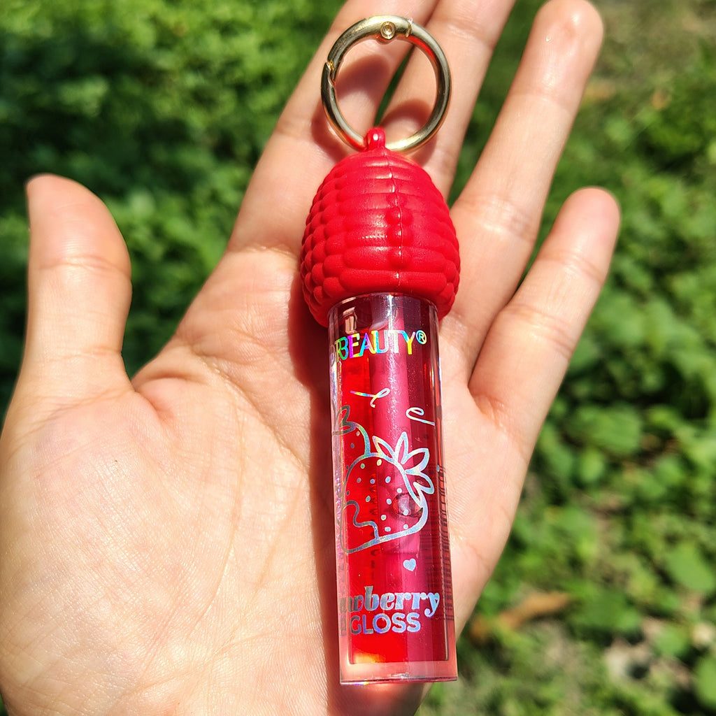 🍓Lipgloss Fresa con llavero🍓