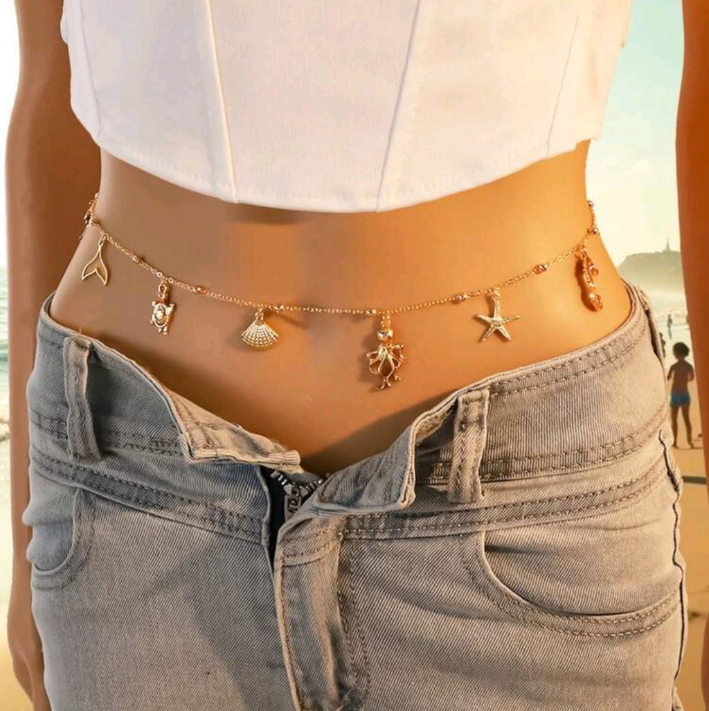 ✨ Cinturilla con dijes marinos ✨