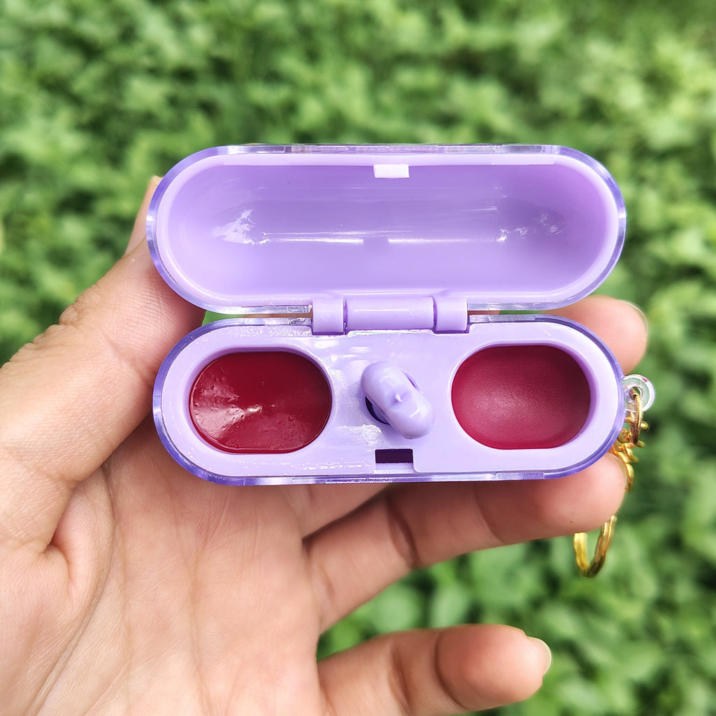 ✨💜2 en 1 Rubor + Labial en forma de audífonos Kuromi💜✨