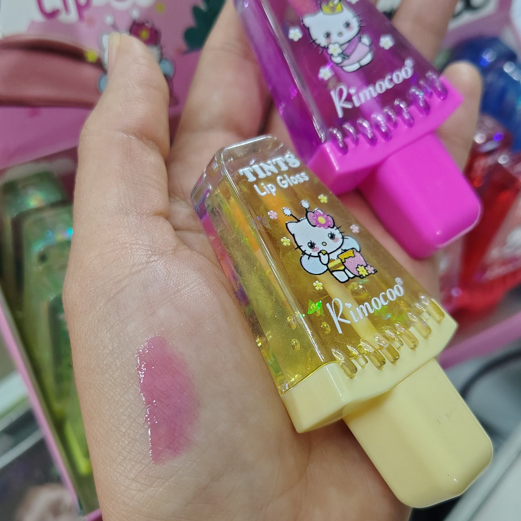 Lip Gloss paleta Hello Kitty con color😍✨