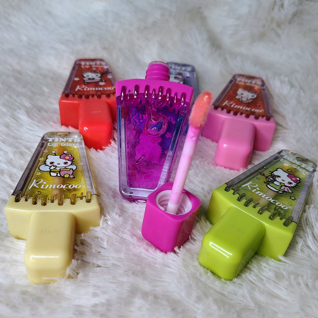 Lip Gloss paleta Hello Kitty con color😍✨