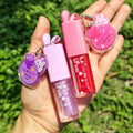 ✨💕Lipgloss conejito con llavero💕✨