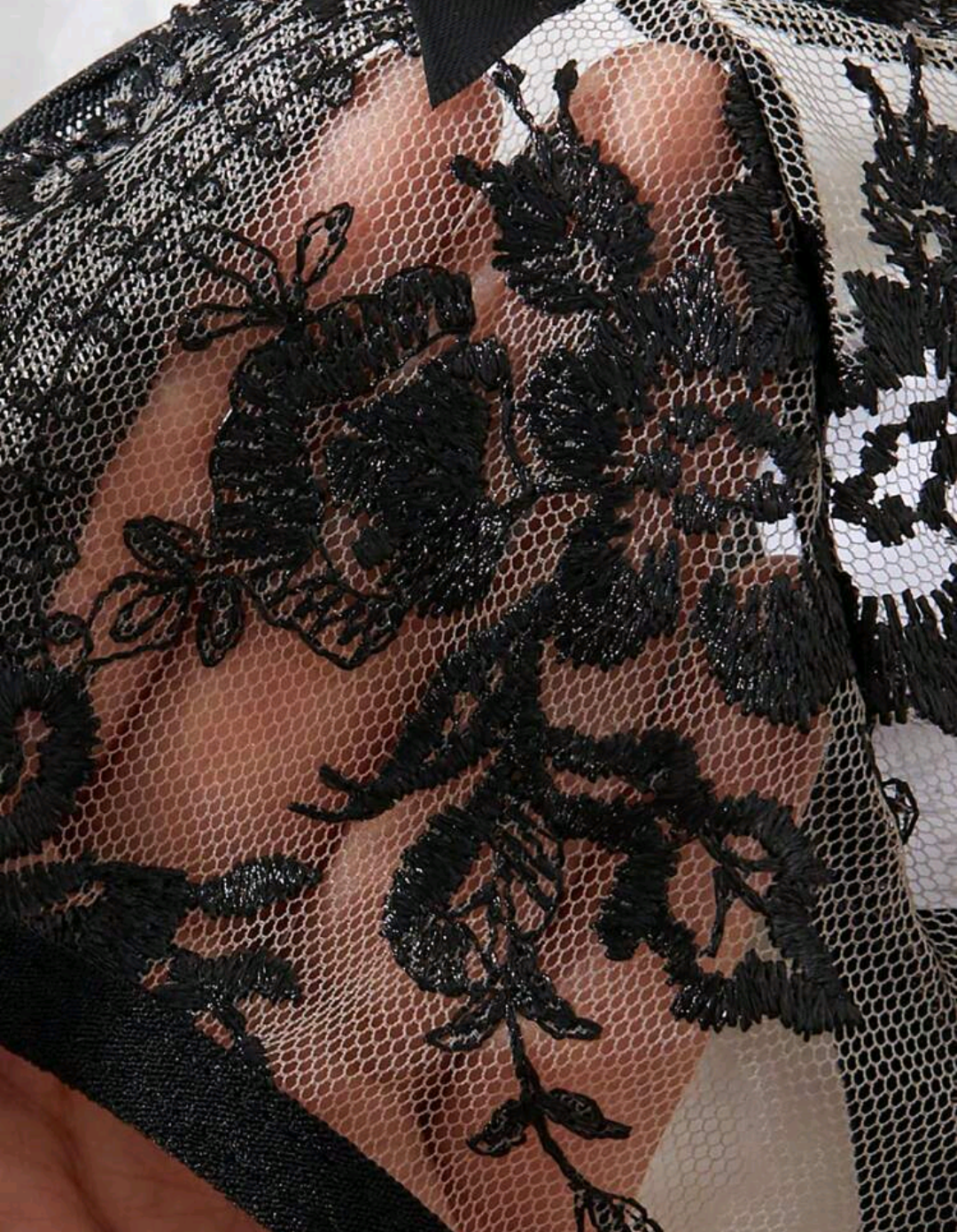 Lencería| Coordinado Mesh tipo corset 🔥