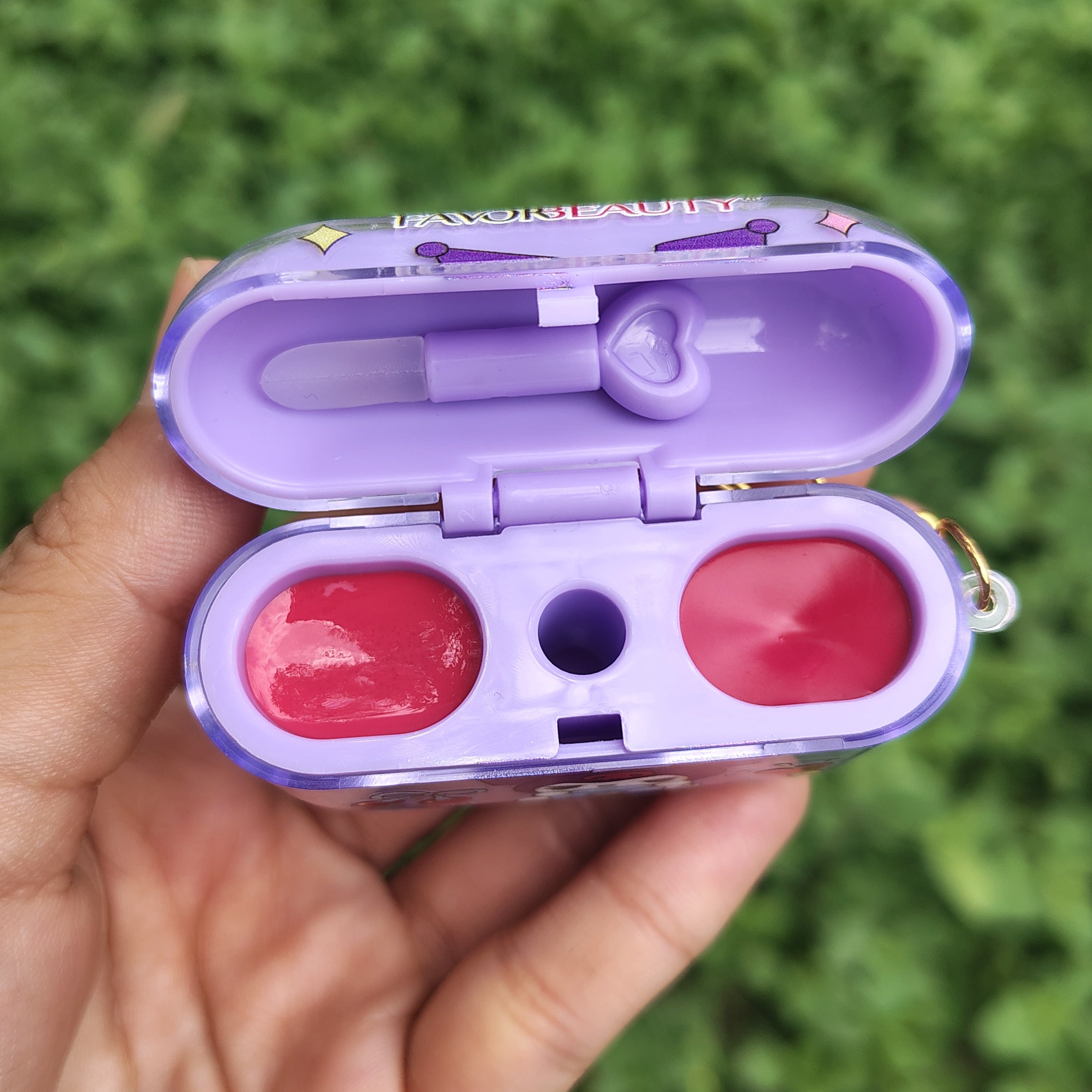 ✨💜2 en 1 Rubor + Labial en forma de audífonos Kuromi💜✨