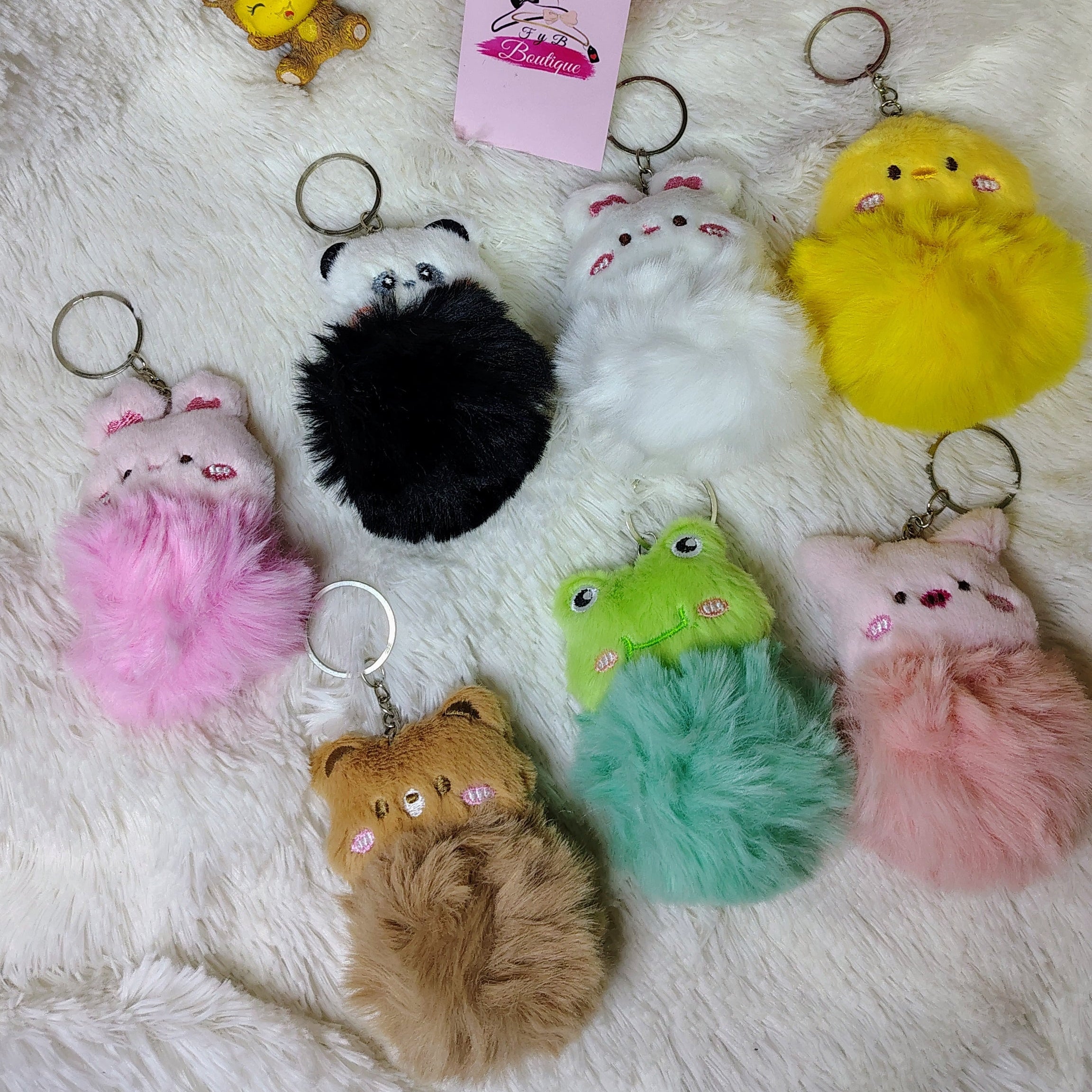 Llavero pompón de animalitos 🩷✨