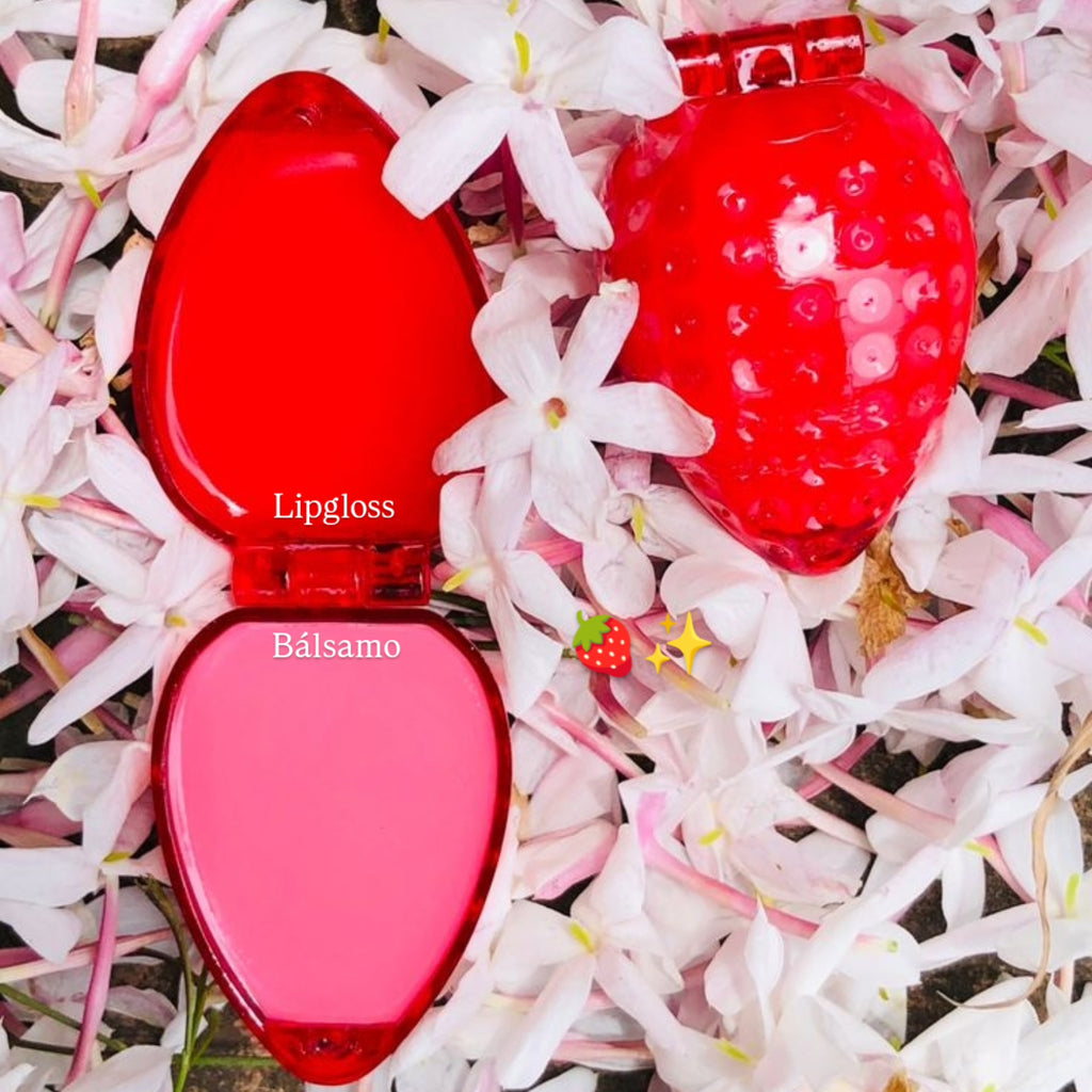 Lipgloss+ Bálsamo  de fresita 2 en 1🍓