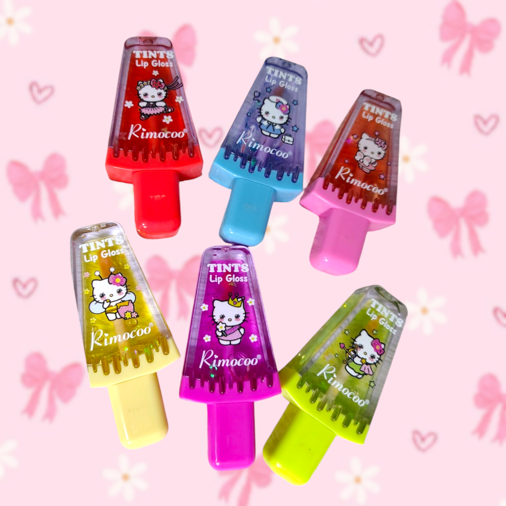 Lip Gloss paleta Hello Kitty con color😍✨