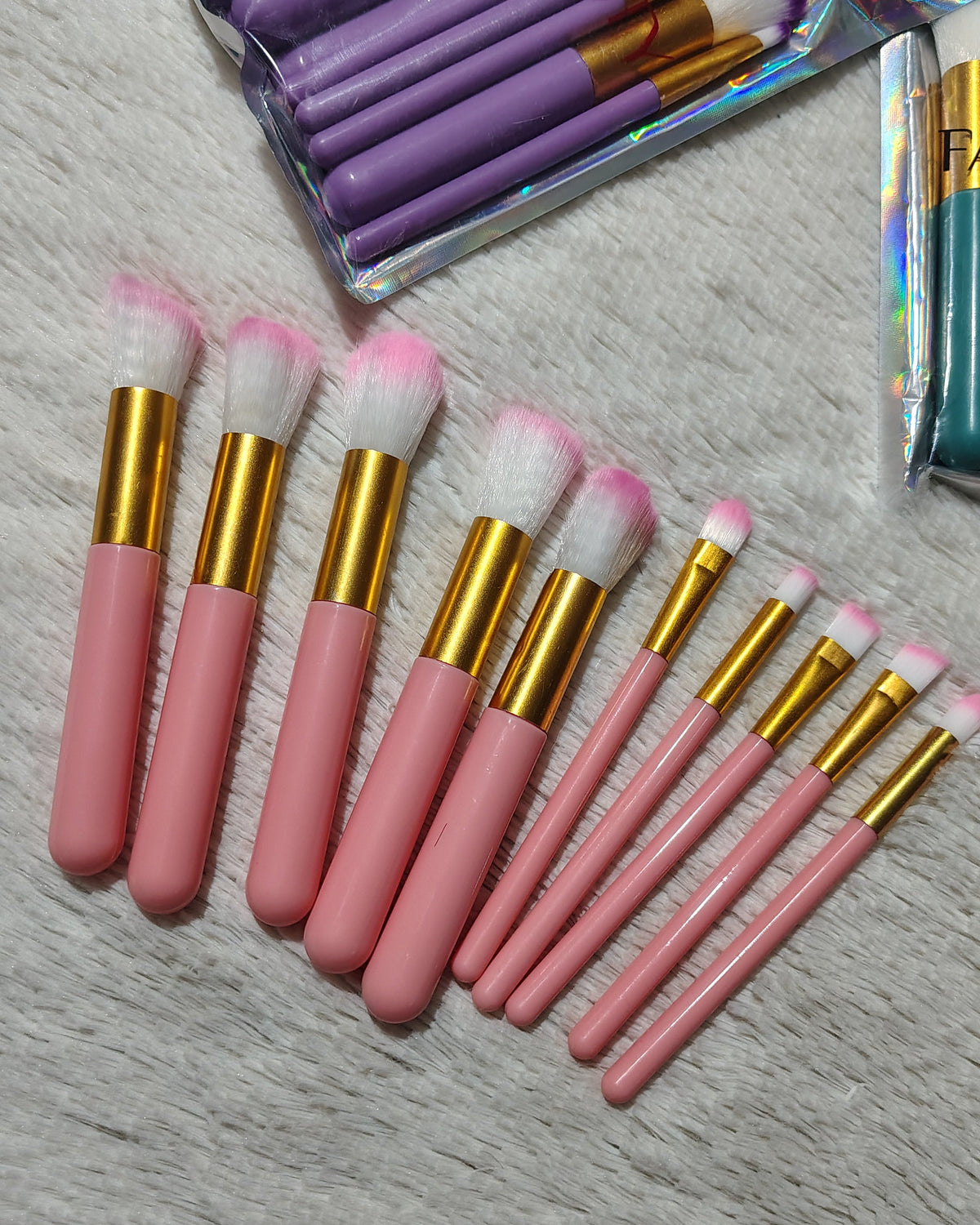 Set de 10 brochas para maquillaje ✨🌷