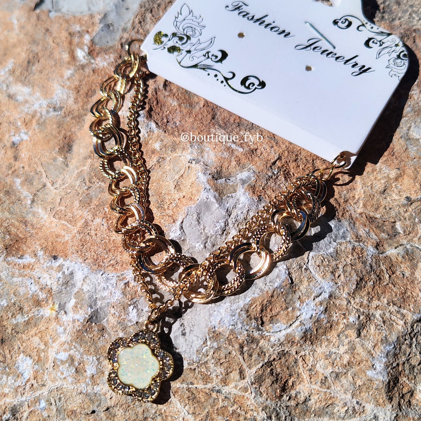 Pulsera de cadena doble con dije💕