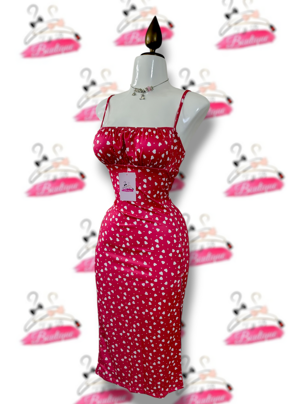 ❤️Vestido Rojo Casual con abertura ❤️