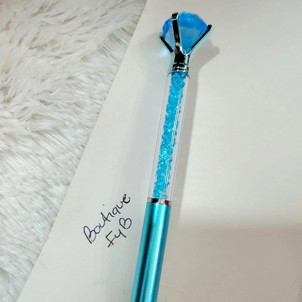 Pluma diamante con cristales ✨💎