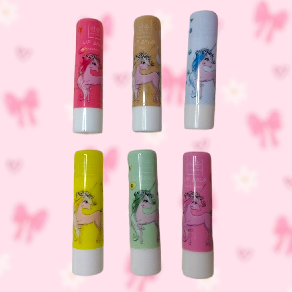 Set de 3 bálsamos de unicornio, aromas frutales 🍓🦄