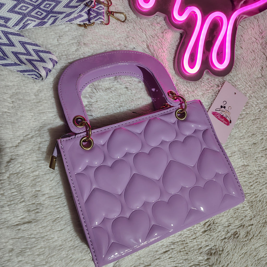 Bolsos | Crossbody lila de corazones ✨💟