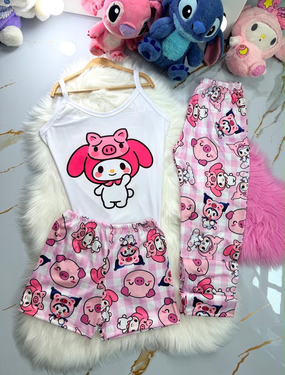 Pijama 3 piezas Unitalla✨
