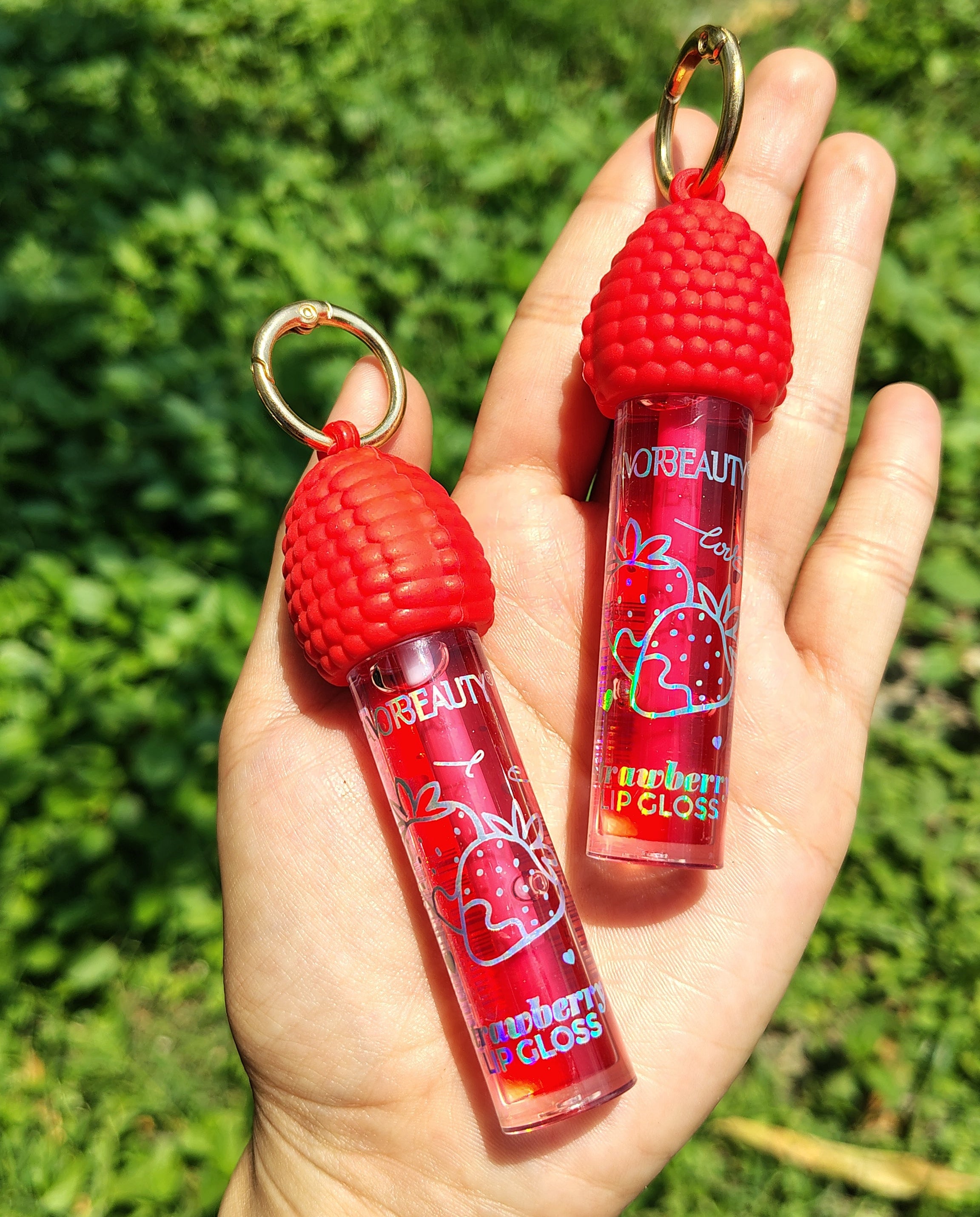 🍓Lipgloss Fresa con llavero🍓