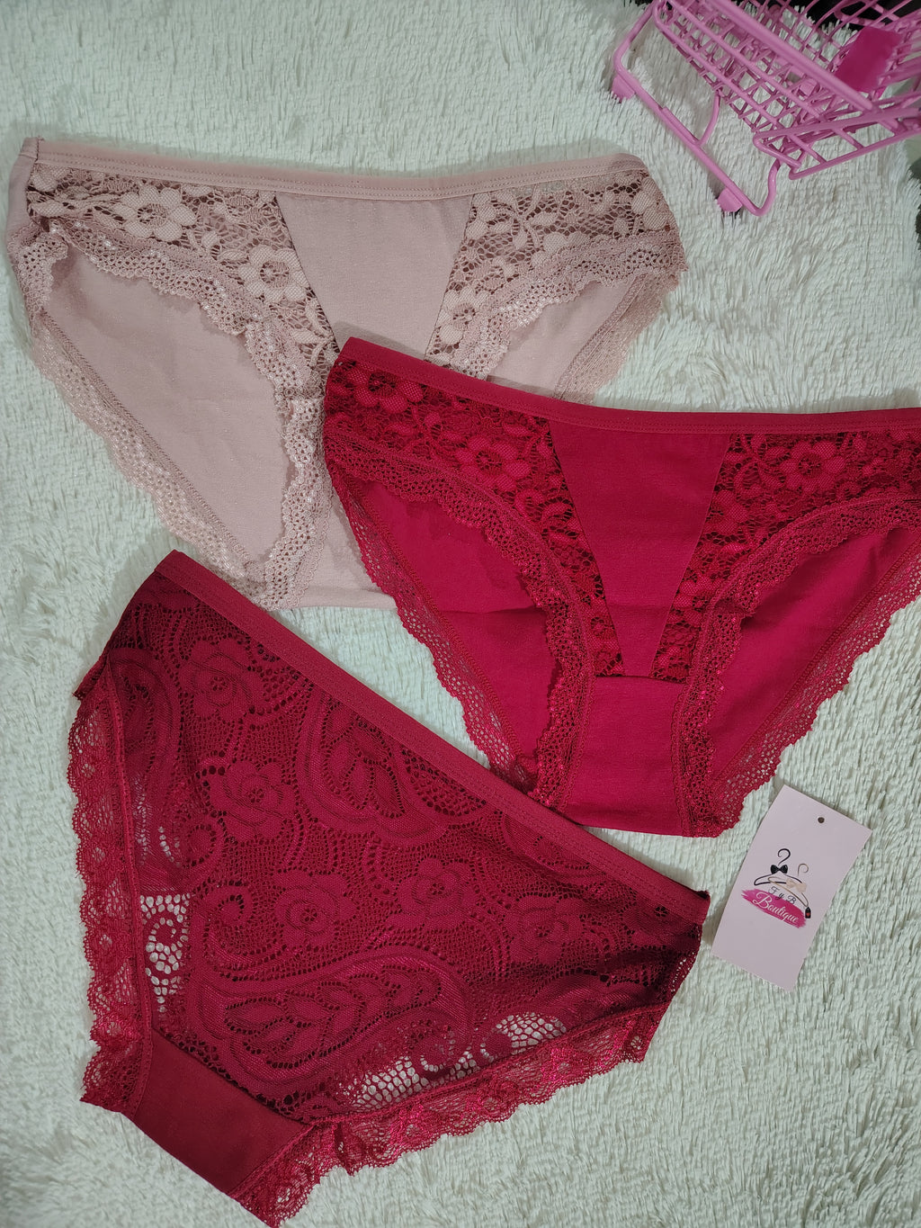 Set de 3 Panties con encaje ✨❤️