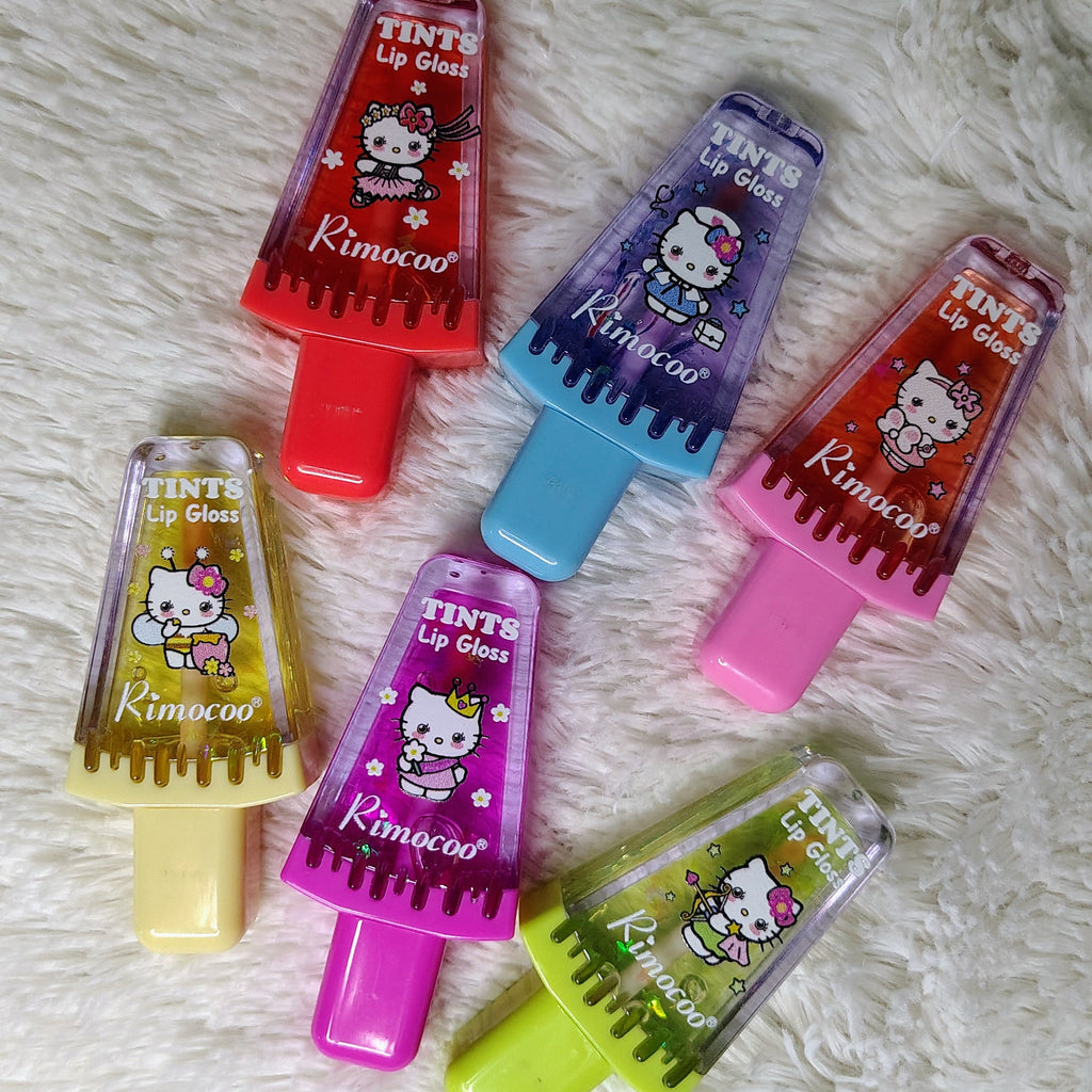 Lip Gloss paleta Hello Kitty con color😍✨