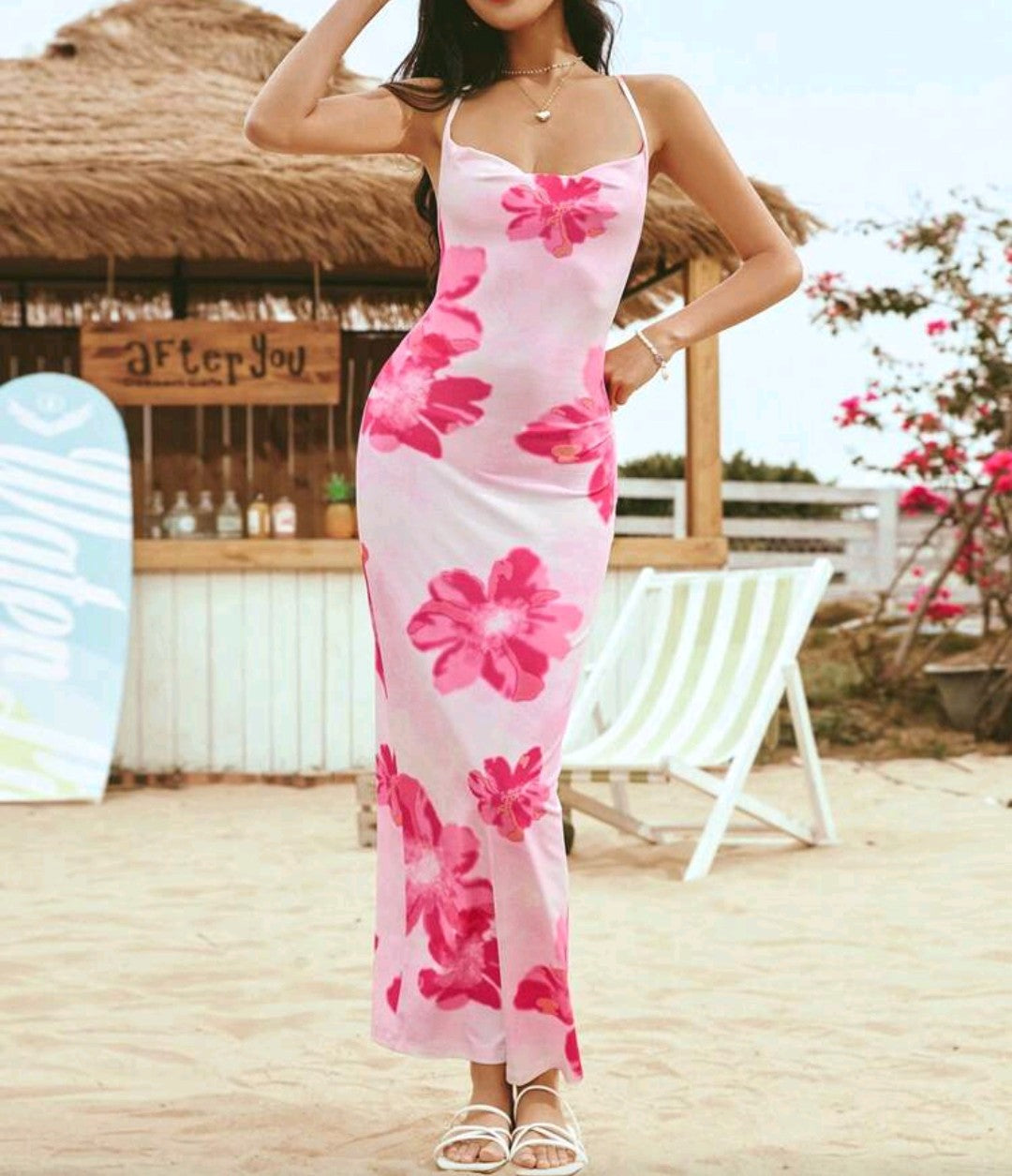🌸Vestido casual con espalda descubierta🌸🎀