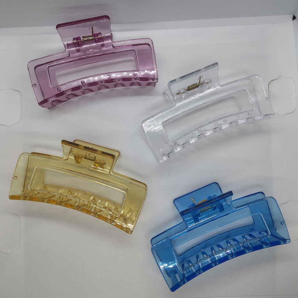 Pinza rectangular transparente ✨