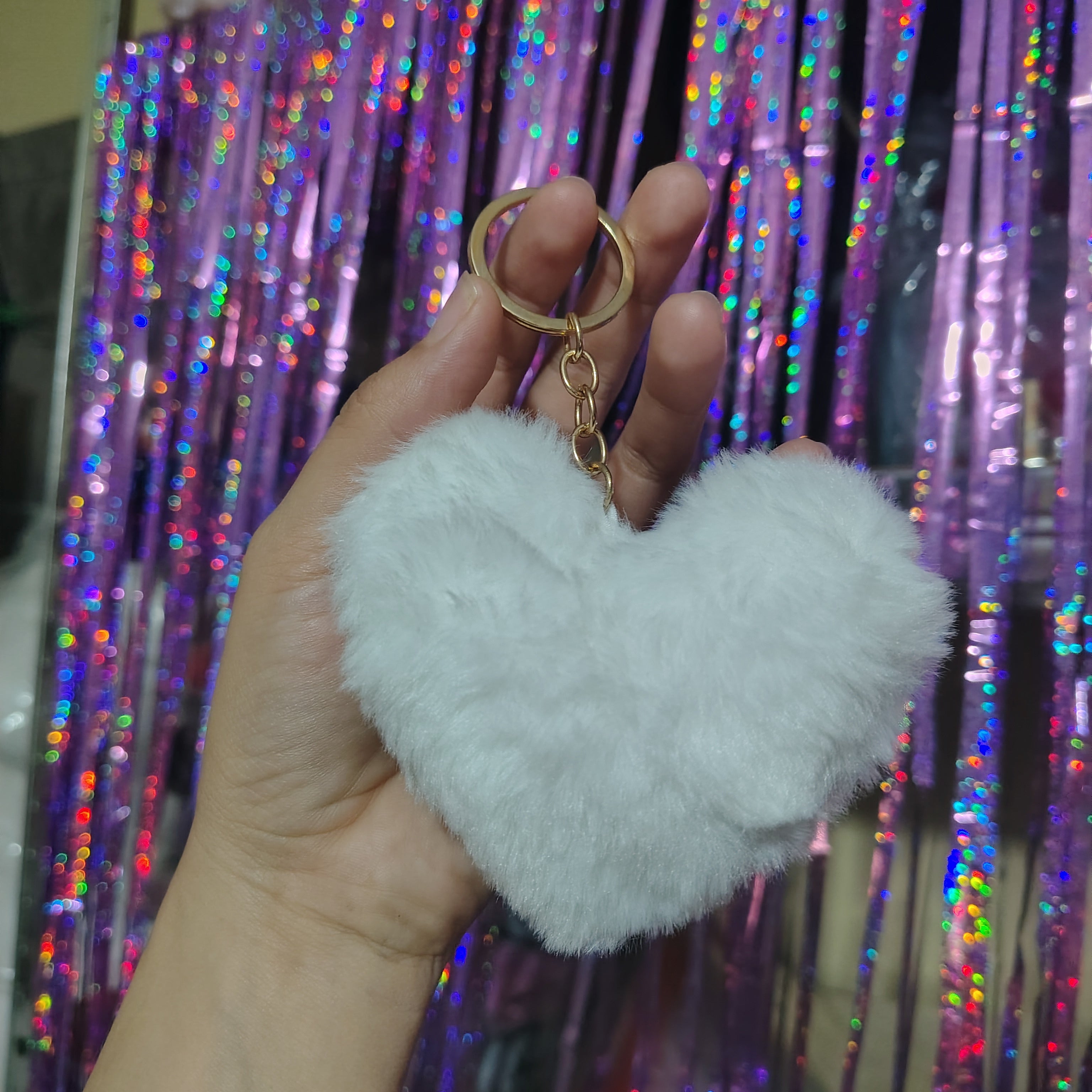 Llavero corazón de peluche 💗✨
