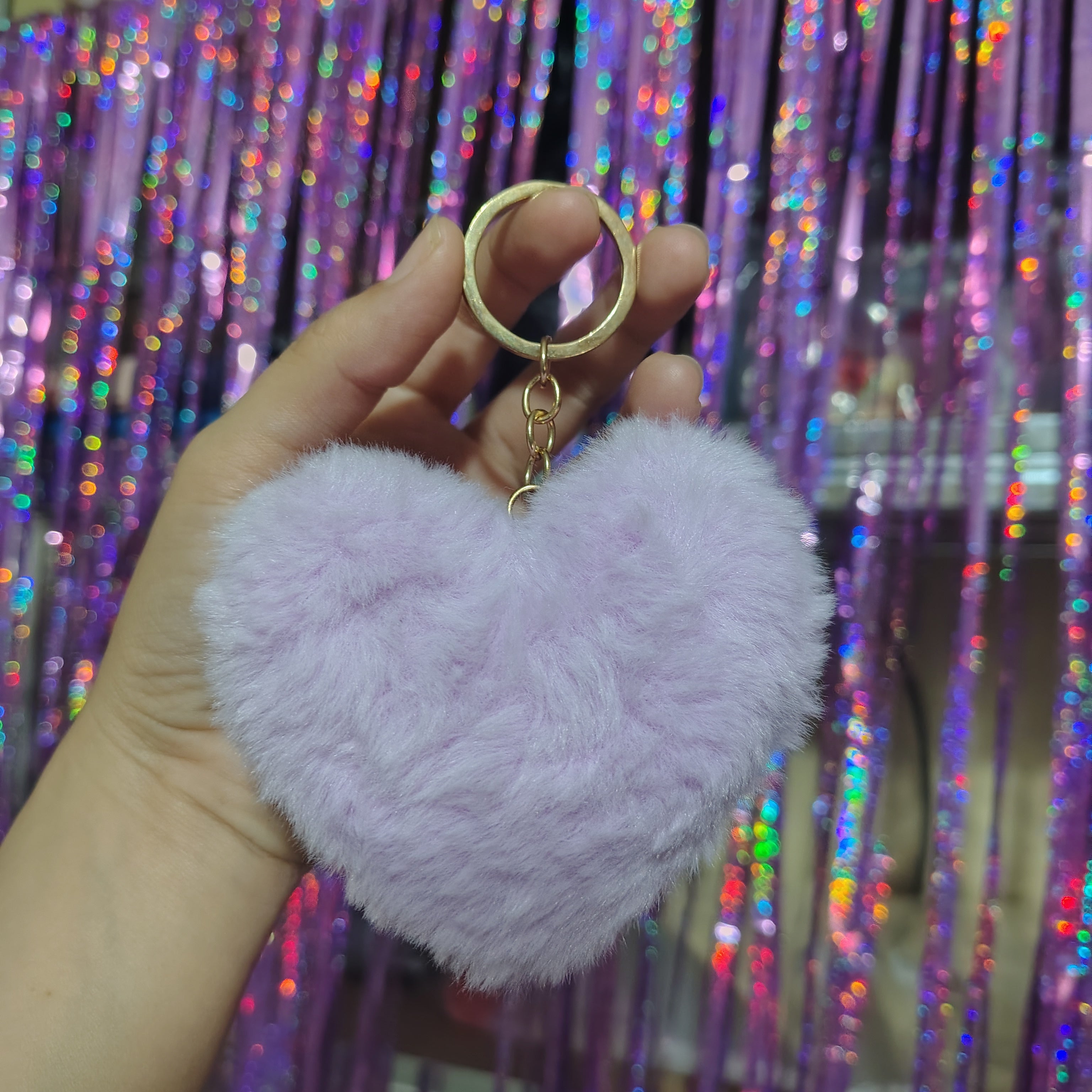 Llavero corazón de peluche 💗✨