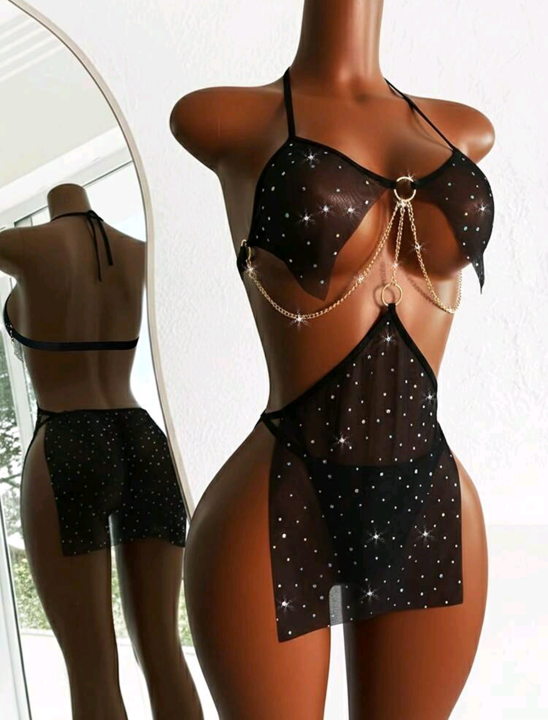 Lencería| Conjunto sexy con cadenas✨
