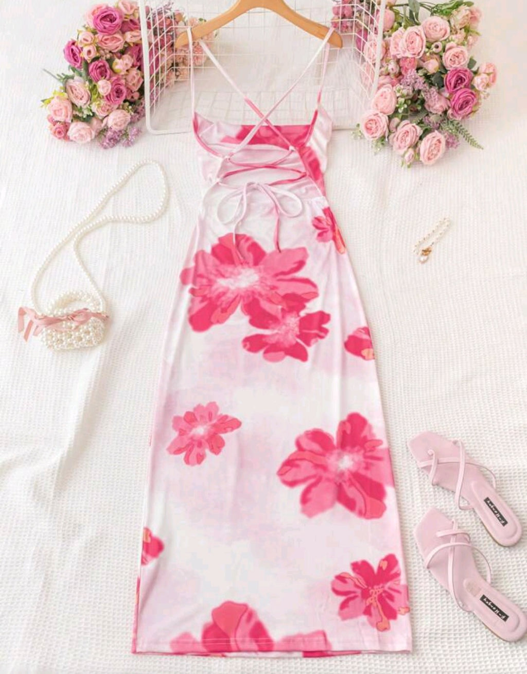 🌸Vestido casual con espalda descubierta🌸🎀