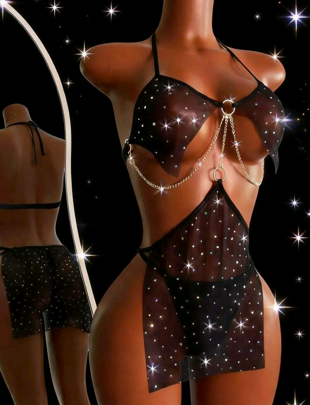 Lencería| Conjunto sexy con cadenas✨