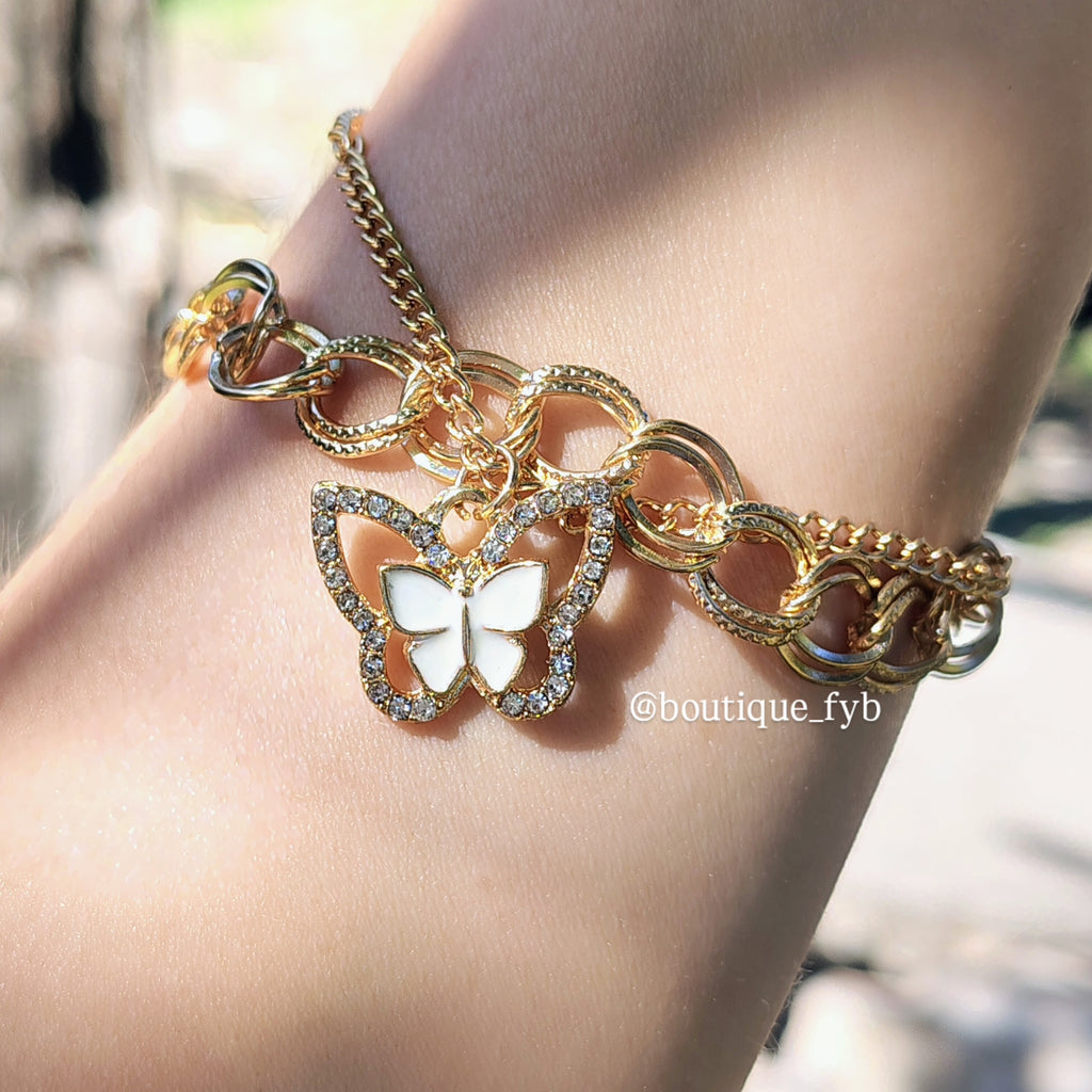 Pulsera de cadena doble con dije💕