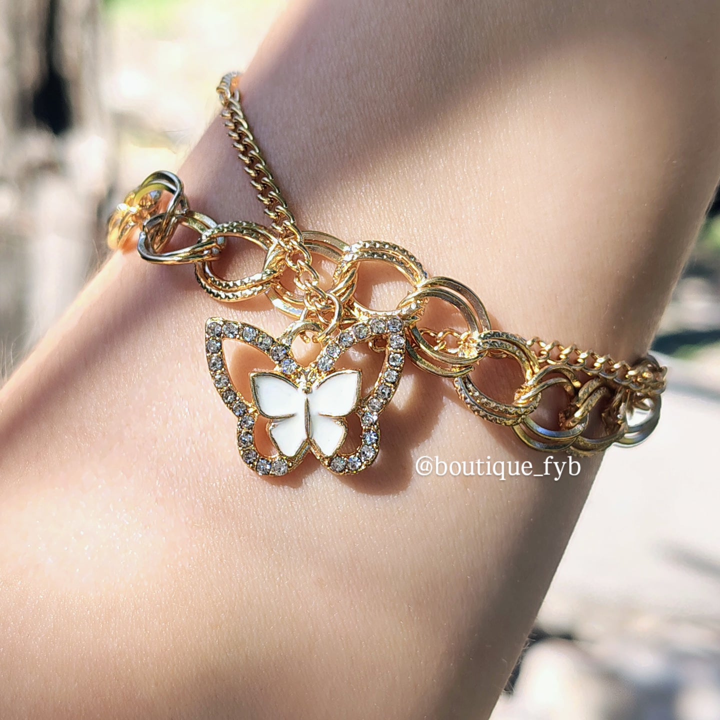 Pulsera de cadena doble con dije💕