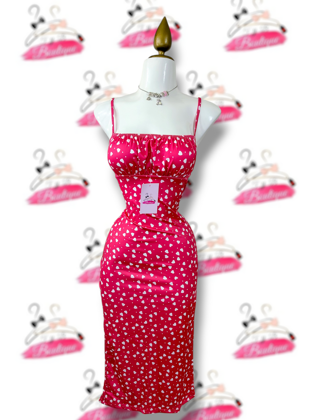 ❤️Vestido Rojo Casual con abertura ❤️