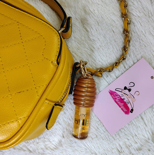 Lip gloss miel con llavero 🍯✨