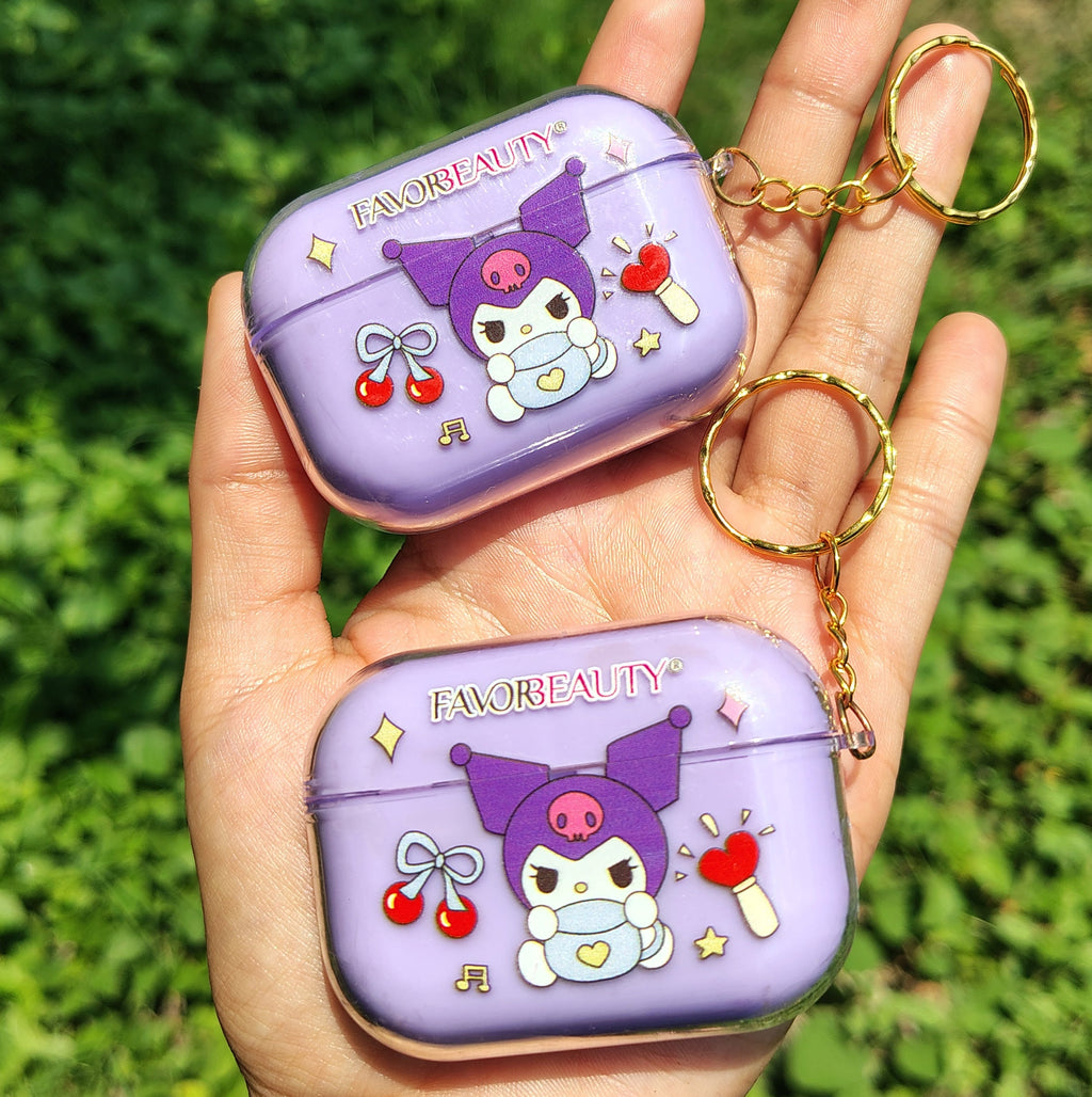 ✨💜2 en 1 Rubor + Labial en forma de audífonos Kuromi💜✨