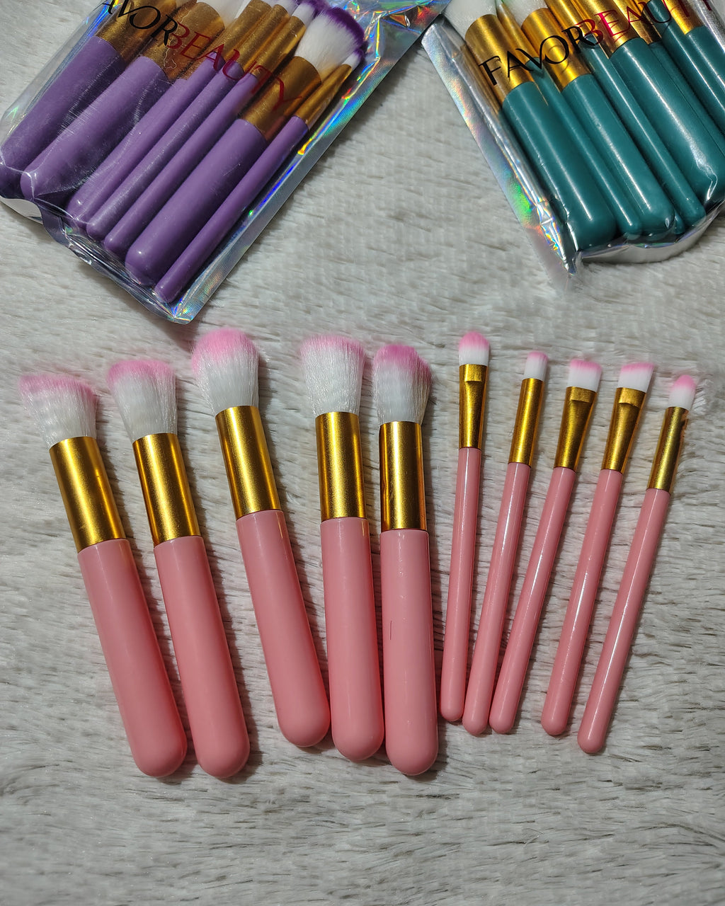 Set de 10 brochas para maquillaje ✨🌷