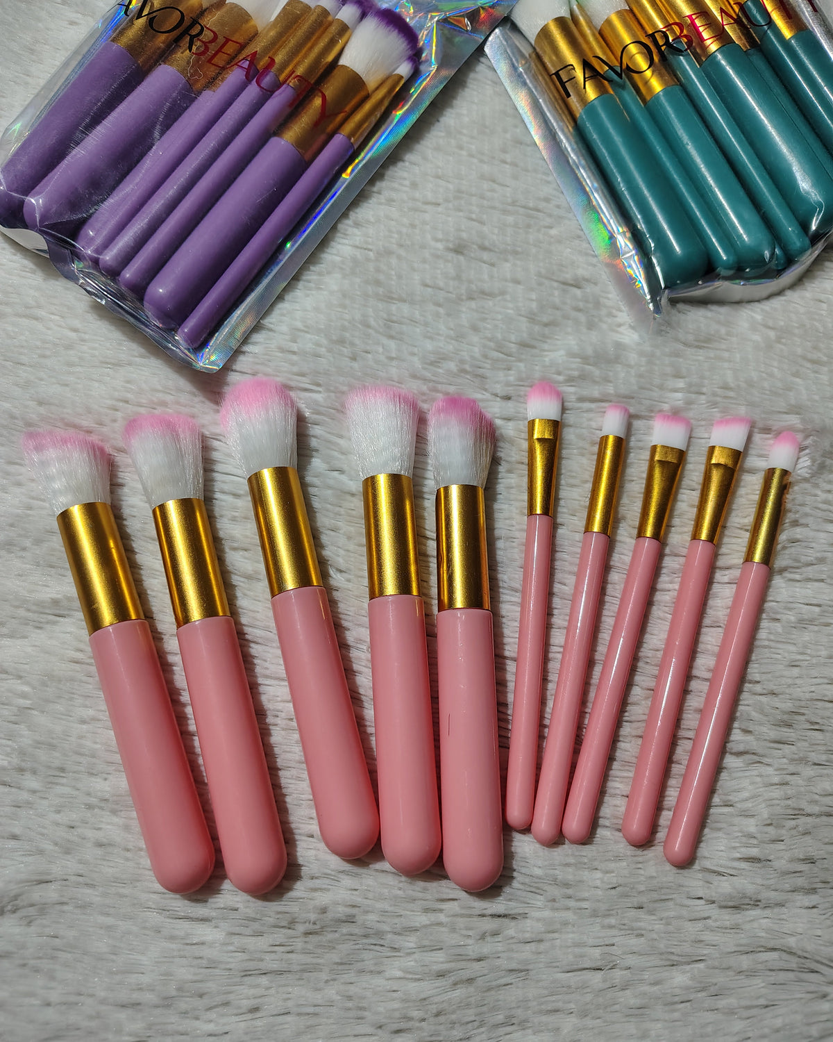 Set de 10 brochas para maquillaje ✨🌷