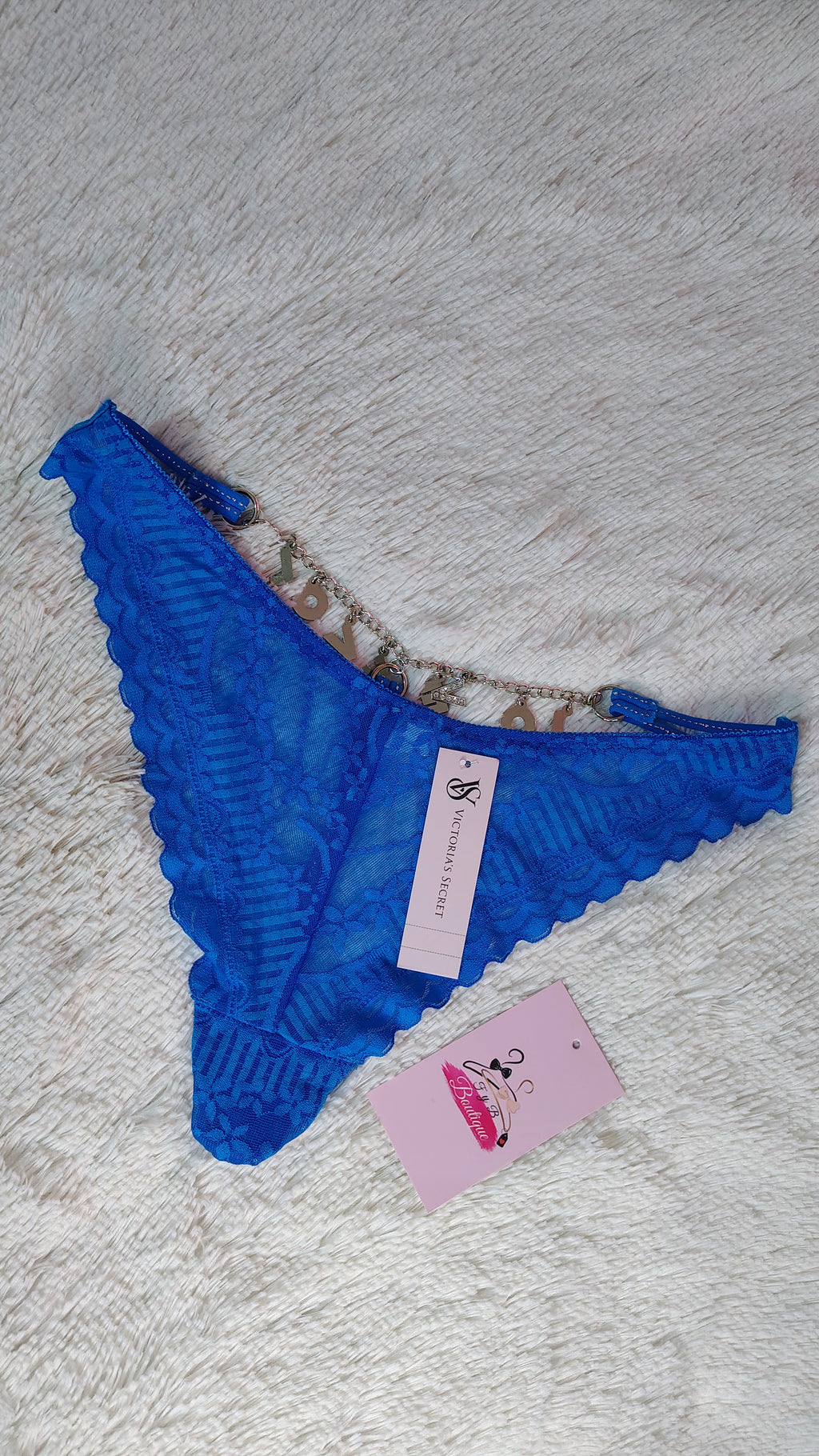 💖Tanga Victoria's Secret de encaje con letras colgantes atrás 😍💗