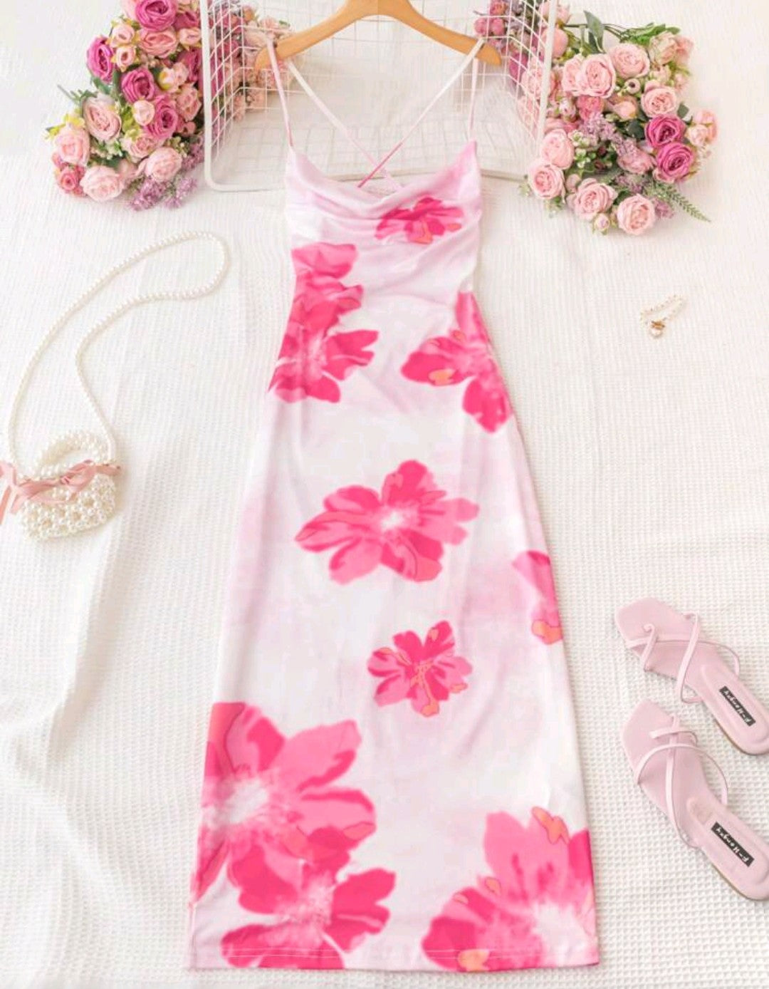🌸Vestido casual con espalda descubierta🌸🎀
