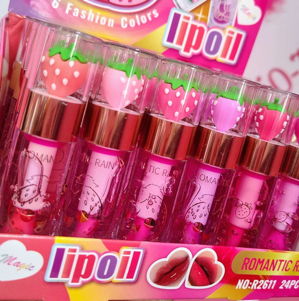 Lip gloss fresa de aplicador grueso 🍓✨