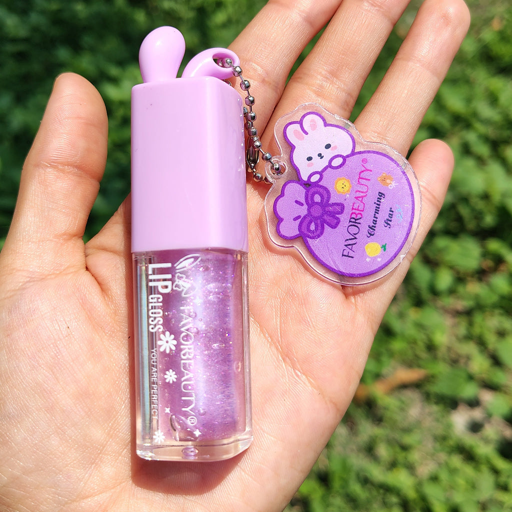 ✨💕Lipgloss conejito con llavero💕✨
