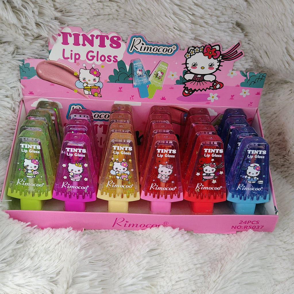 Lip Gloss paleta Hello Kitty con color😍✨