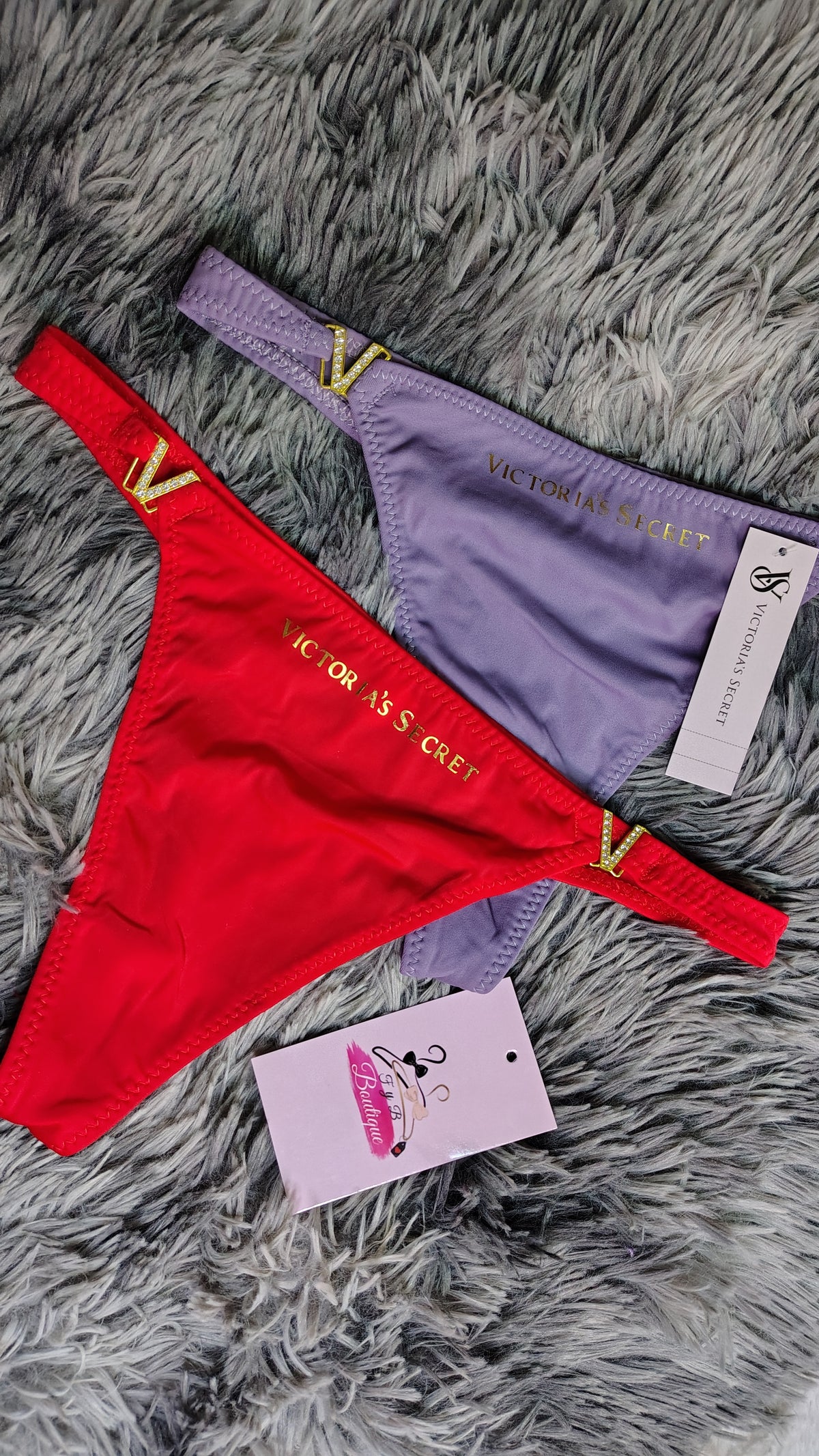 Tanga Victoria's Secret✨ Dije "V" con cristales 💎